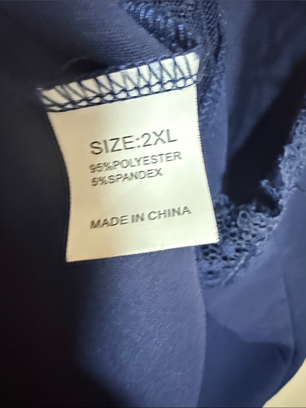 Navy Lace-Trim Camisole Top - Picture 2 of 3